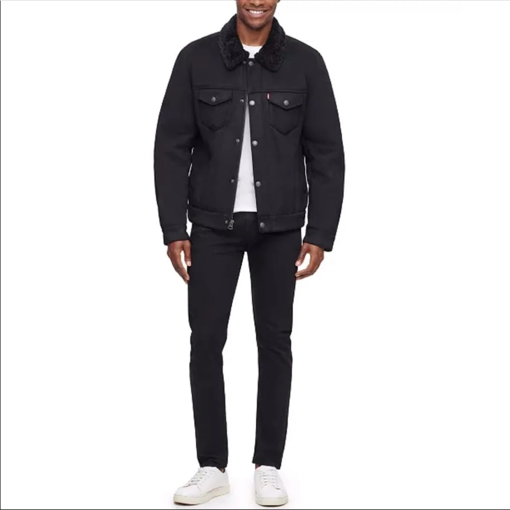 Levi’s Sherpa Faux Suede Trucker Jacket